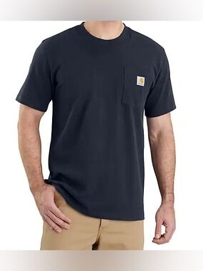 Carhartt Dearborn Relaxed Pocket T-Shirt Navy 103296 Large Regular
